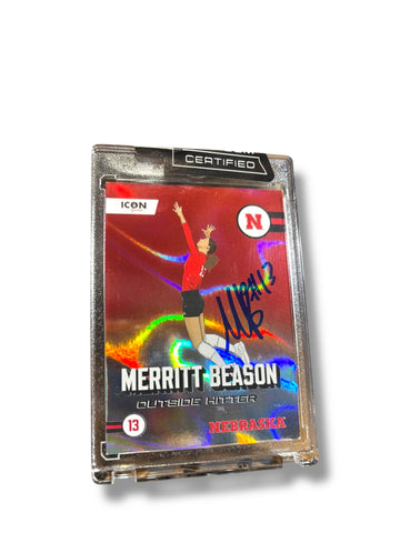 Merritt Beason #13 Nebraska Cornhusker Volleyball Signed Husker Card