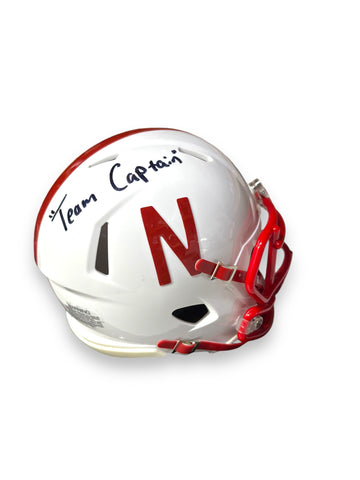 Ameer Abdullah #8 Signed Full Size Nebraska Cornhusker Mini Helmet Team Captain