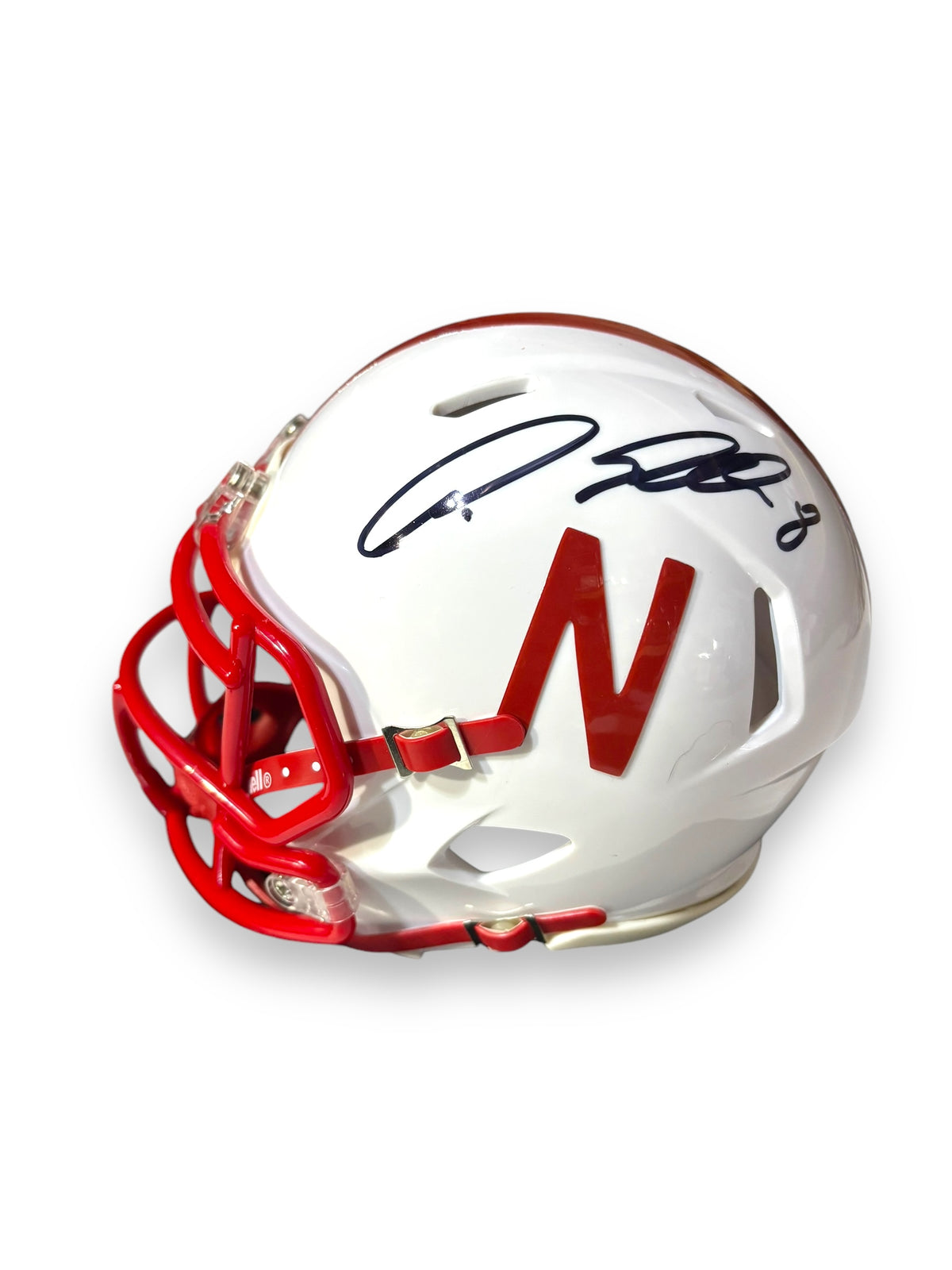 Ameer Abdullah #8 Signed Full Size Nebraska Cornhusker Mini Helmet Team Captain