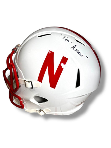 Ameer Abdullah #8 Nebraska Corhusker Football Signed Full Size Helmet "Fear Ameer"