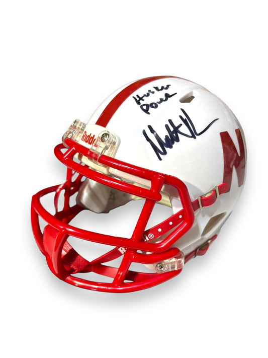 Matt Rhule Signed Nebraska Cornhusker Mini Helmet Certified