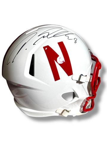 Ameer Abdullah #8 Nebraska Corhusker Football Signed Full Size Helmet "Fear Ameer"