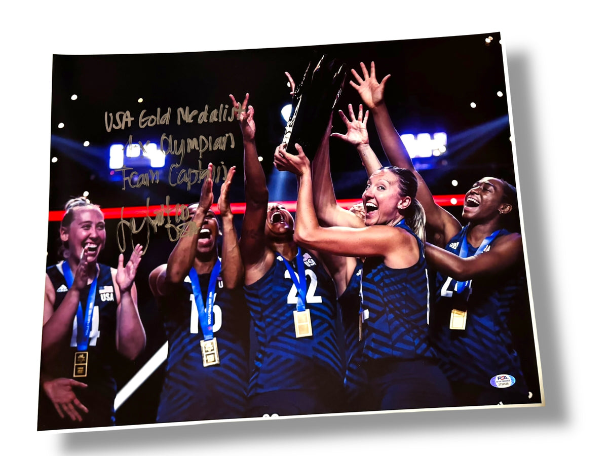 Jordan Larson Nebraska Cornhusker Volleyball Signed 16x20 Certified
