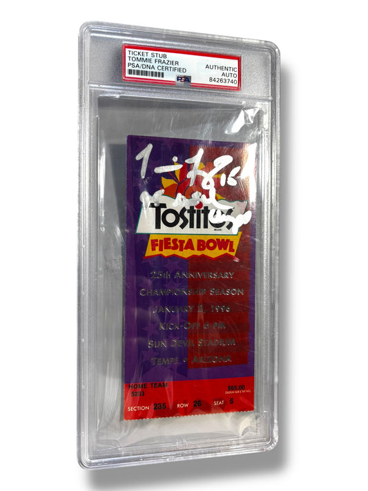 Tommie Frazier #15 Nebraska Cornhusker Tostitos Bowl Game Certified Ticket Stub