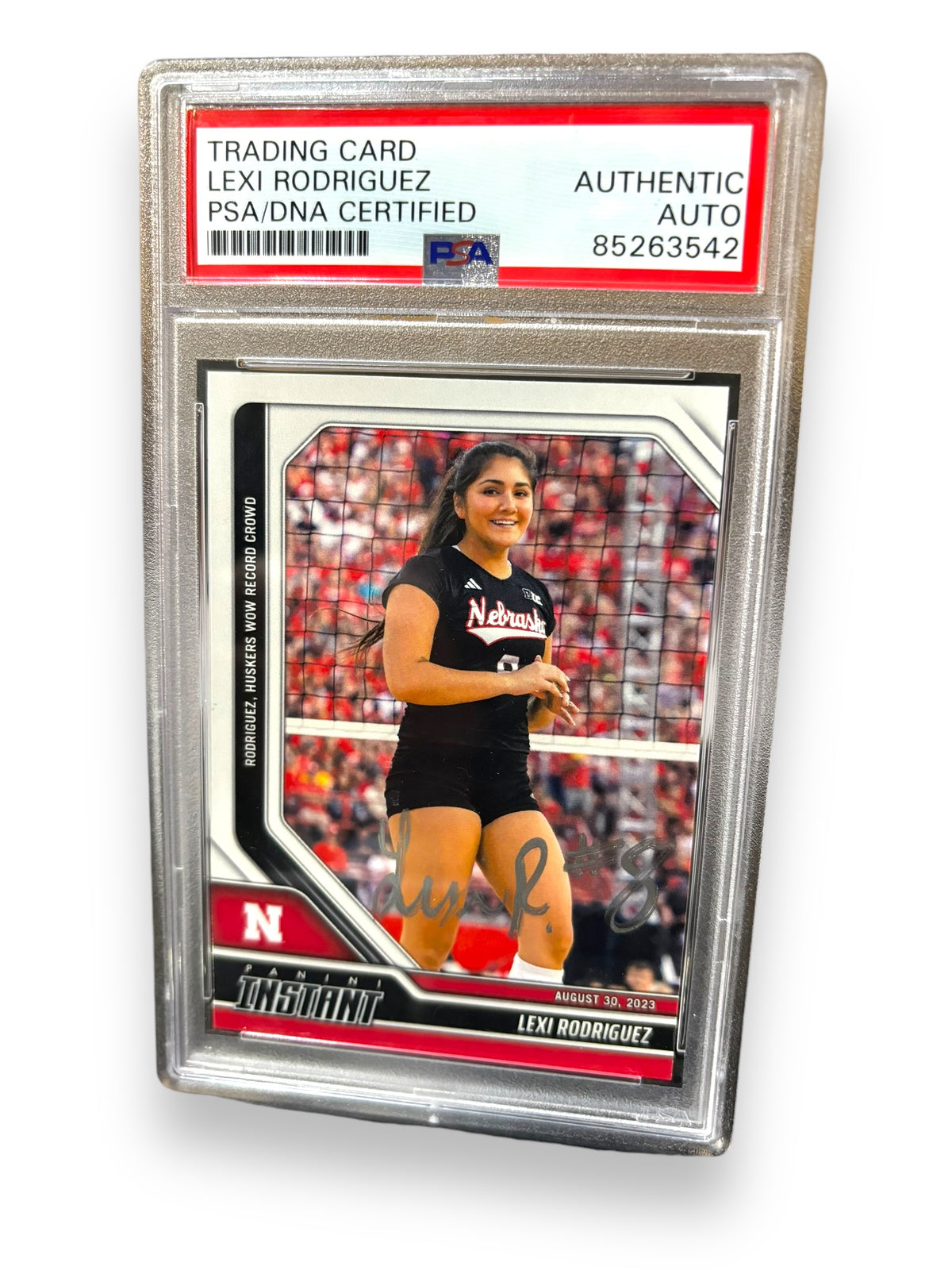 Lexi Rodriguez #8 Nebraska Cornhusker Volleyball PSA Certified Panini Card