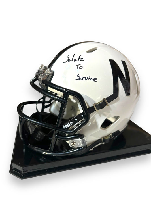 Austin Allen #11 Nebraska Mini Helmet Salute To Service