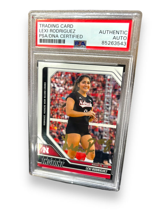 Lexi Rodriguez #8 Nebraska Cornhusker Volleyball PSA Certified Panini Card