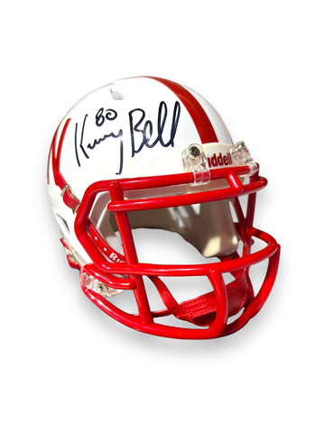 Kenny Bell #80 Signed Nebraska Cornhusker Mini Helmet