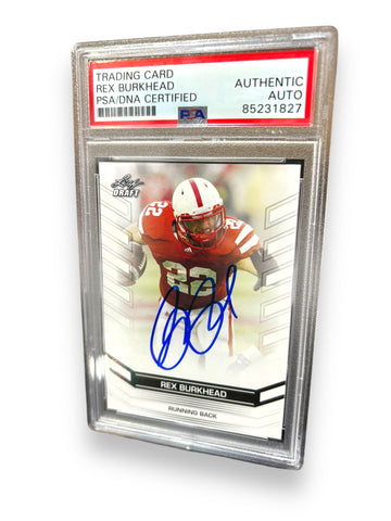 Rex Burkhead #22 Nebraska Cornhusker Autographed Leaf Card