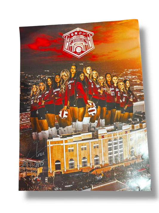 Andi Jackson #15 Nebraska Cornhusker Signed Volleyball Day Poster