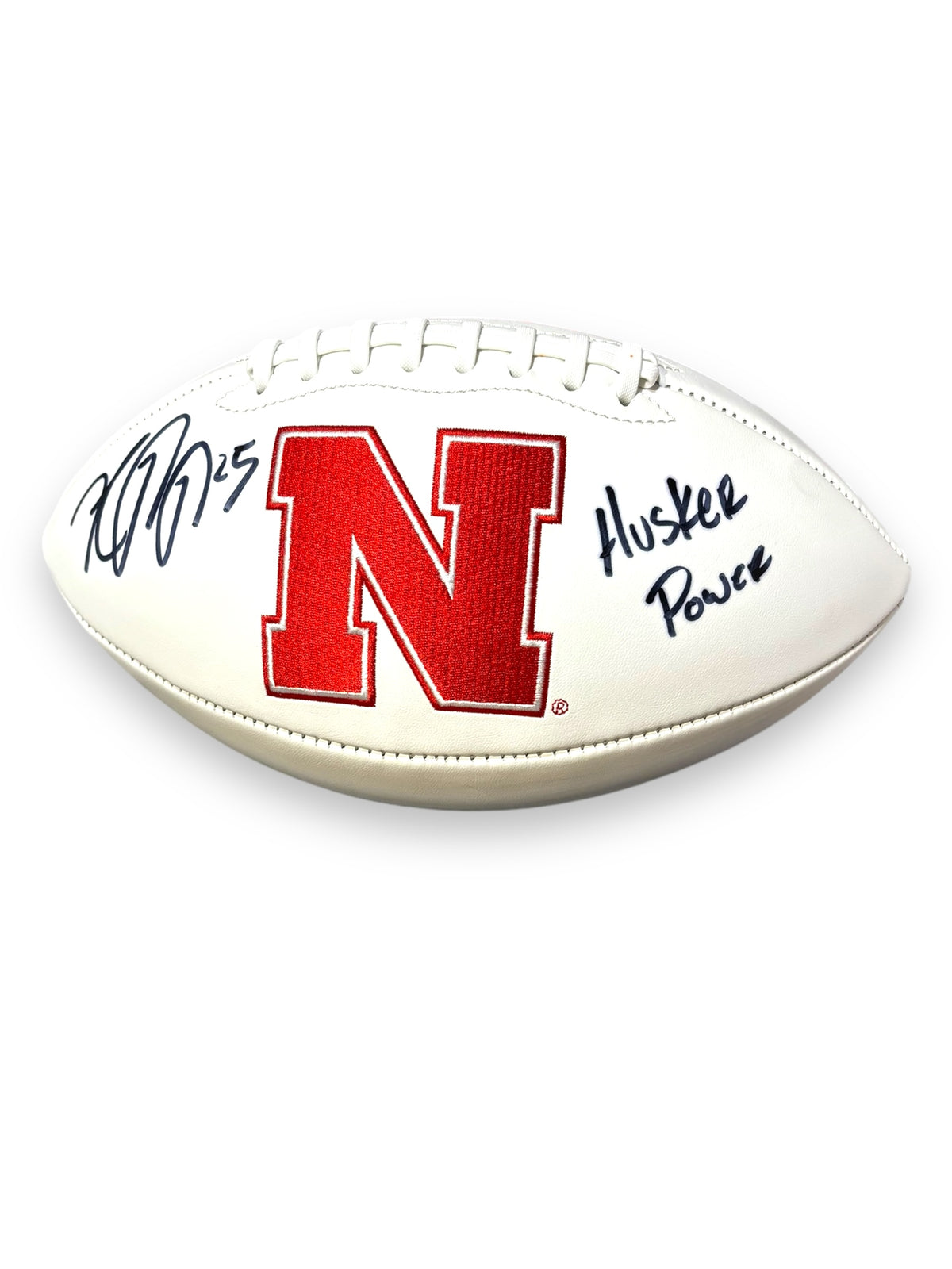 Nate Gerry #25 Nebraska Cornhusker Signed Football PSA Certified