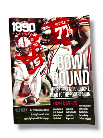 Dylan Raiola #15 Nebraska Cornhuskers Football Signed Magazine