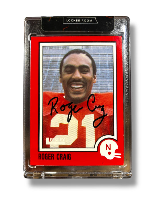 Roger Craig #21 Nebraska Cornhusker Football Signed Leesley Card