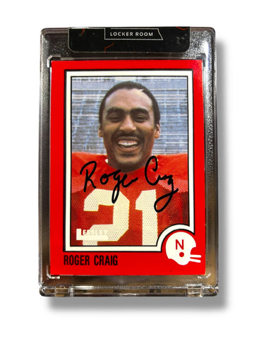 Roger Craig #21 Nebraska Cornhusker Football Signed Leesley Card