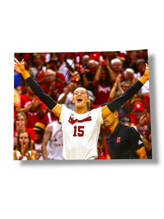 Andi Jackson #15 Nebraska Cornhusker Volleyball Signed 8x10