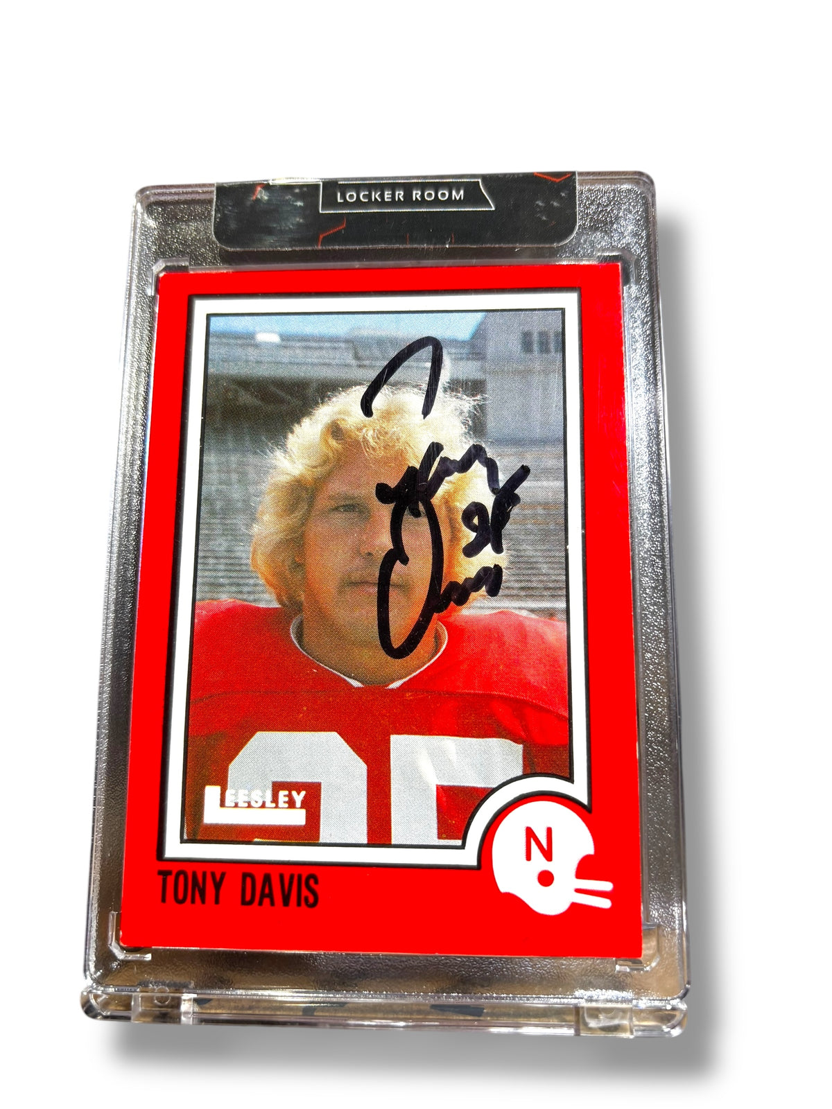 Tony Davis #25 Nebraska Cornhusker Football Signed Leesley Card