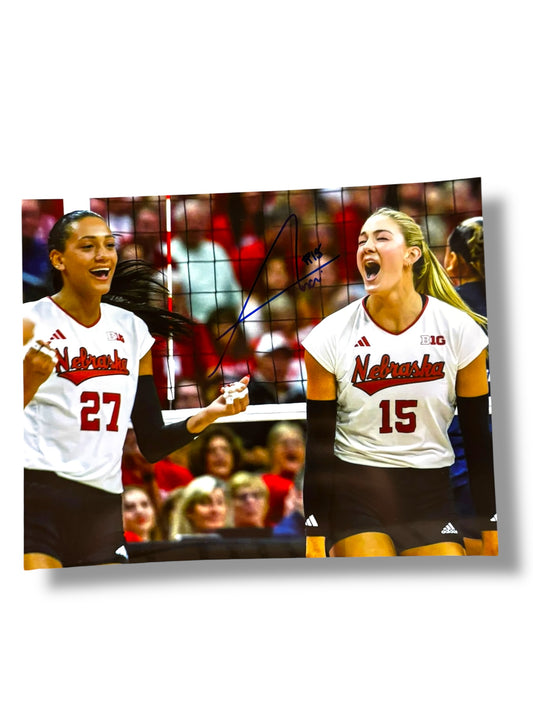 Andi Jackson #15 Nebraska Cornhusker Volleyball Signed 8x10