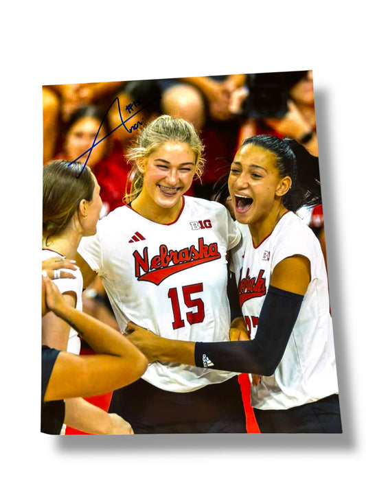 Andi Jackson #15 Nebraska Cornhusker Volleyball Signed 8x10