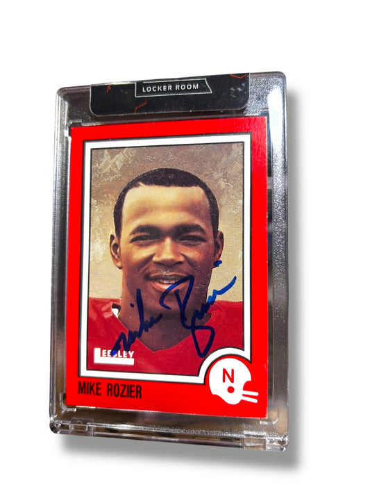 Mike Rozier #30 Nebraska Cornhusker Football Signed Leesley Card