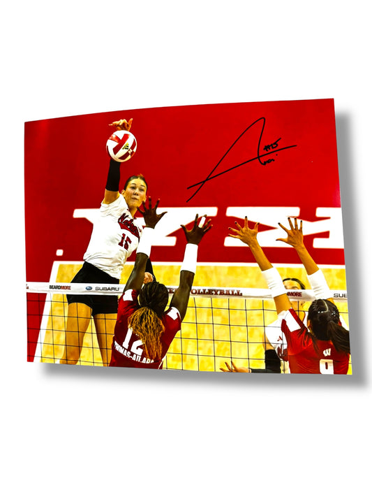 Andi Jackson #15 Nebraska Cornhusker Volleyball Signed 8x10