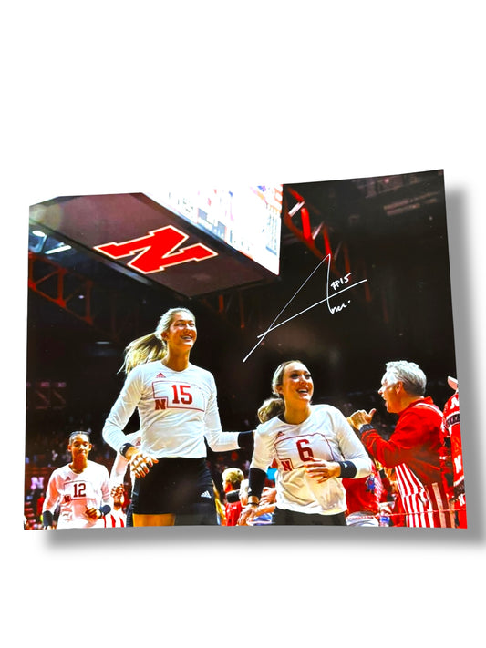 Andi Jackson #15 Nebraska Cornhusker Volleyball Signed 8x10