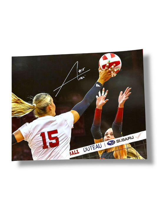 Andi Jackson #15 Nebraska Cornhusker Volleyball Signed 8x10