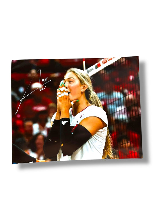 Andi Jackson #15 Nebraska Cornhusker Volleyball Signed 8x10