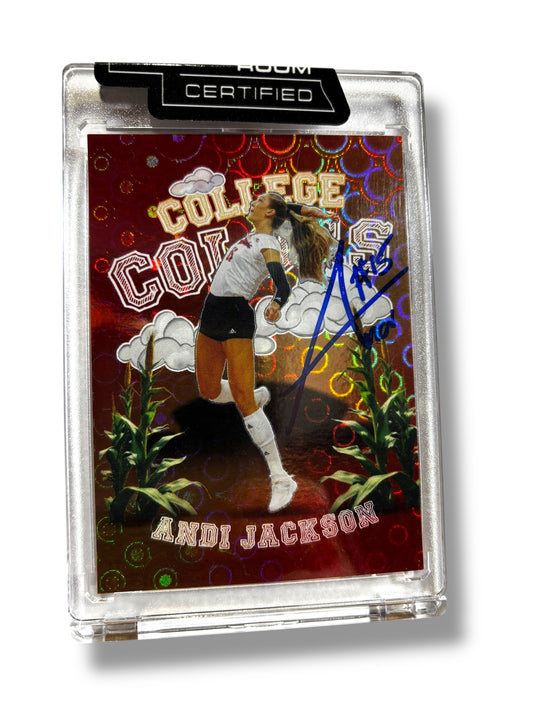 Andi Jackson #15 Nebraska Cornhusker Volleyball Signed Husker Card