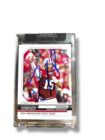Dylan Raiola #15 Nebraska Cornhuskers Football Signed Panini Card