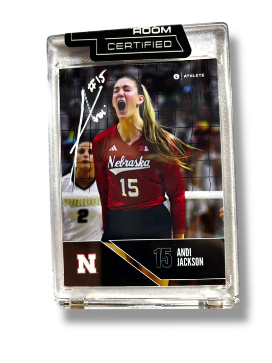 Andi Jackson #15 Nebraska Cornhusker Volleyball Signed Husker Card