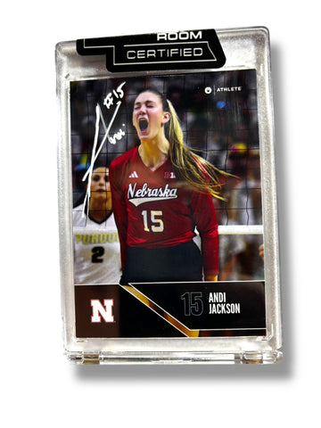 Andi Jackson #15 Nebraska Cornhusker Volleyball Signed Husker Card