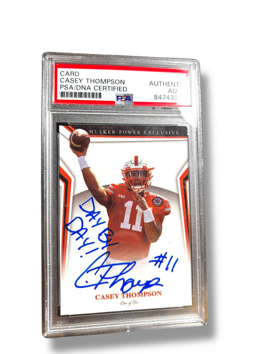 Casey Thompson #11 Nebraska Cornhusker Football Certified Husker Card