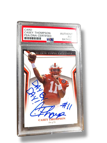 Casey Thompson #11 Nebraska Cornhusker Football Certified Husker Card