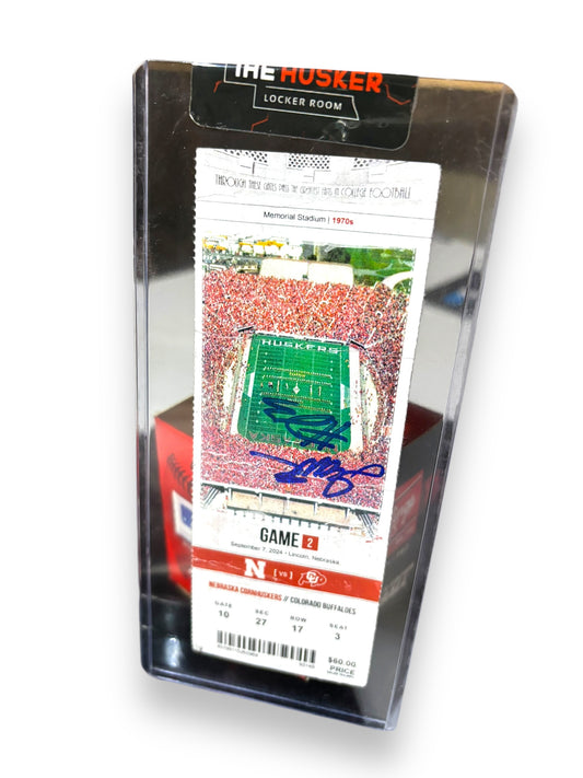 Dante Dowdell #23 Nebraska Cornhusker Signed Ticket Stub