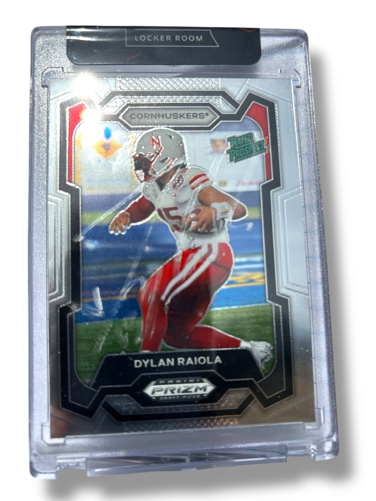 Dylan Raiola #15 Nebraska Cornhuskers Football Signed Prizm Card