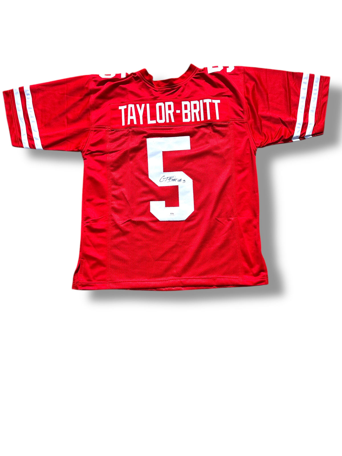 Cam Taylor Britt #5 Nebraska Cornhuskers Custom Football Jersey PSA Certified
