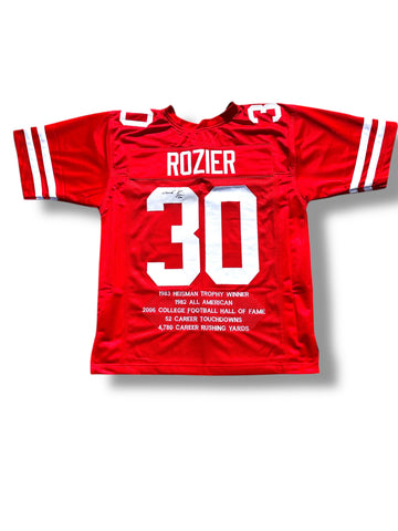 Mike Rozier #30 Nebraska Cornhuskers Football 1983 Custom Stat Jersey Certified