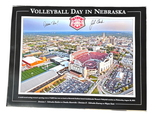 John Cook Nebraska Volleyball Signed Volleyball Day In Nebraska
