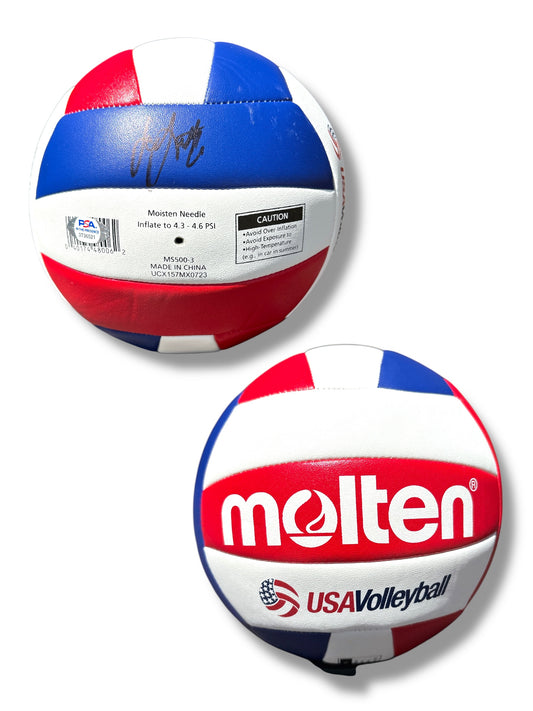 Jordan Larson Nebraska Cornhusker USA Signed Volleyball Certified