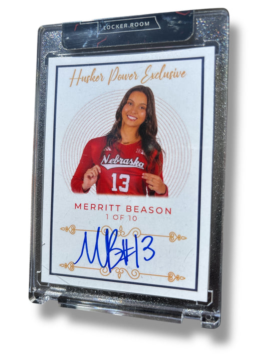 Merritt Beason #13 Nebraska Cornhusker Volleyball Signed 1 of 10