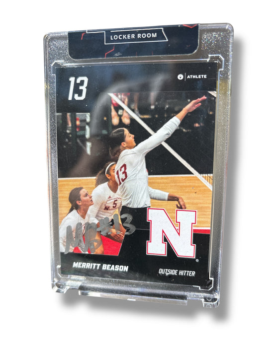 Merritt Beason #13 Nebraska Cornhusker Volleyball Signed Husker Card