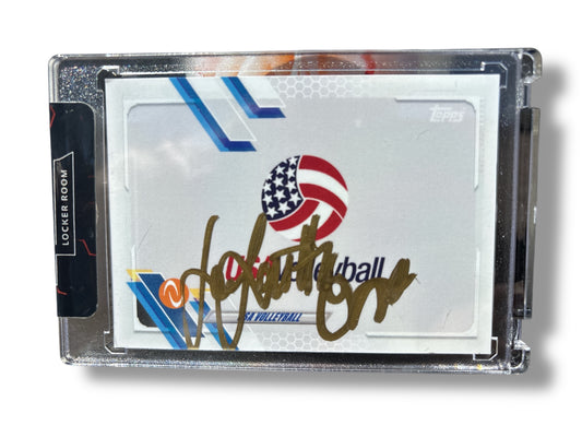 Jordan Larson NEBRASKA CORNHUSKERS Volleyball Signed USA Topps Trading Card