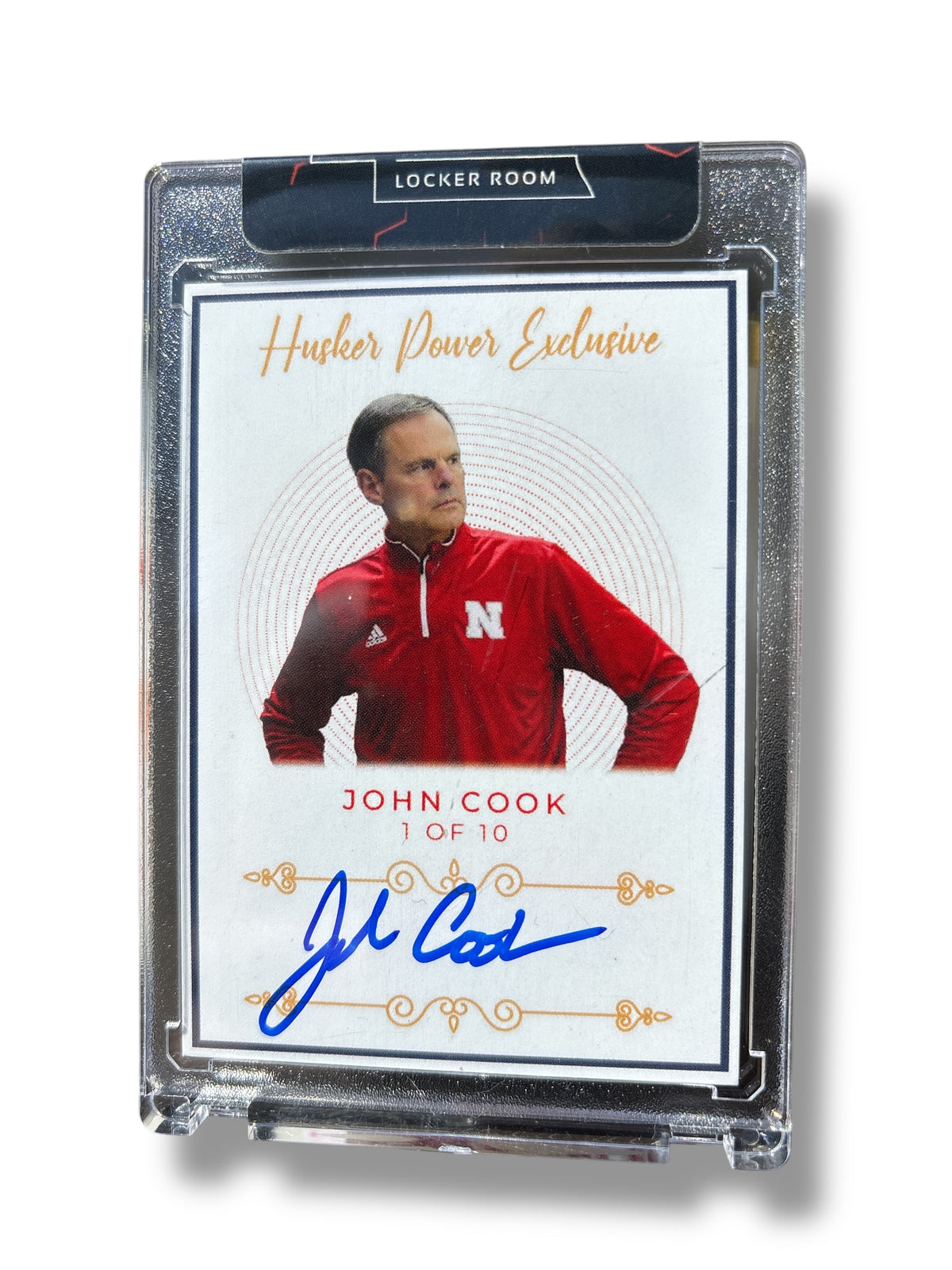John Cook Nebraska Volleyball Signed Volleyball Card