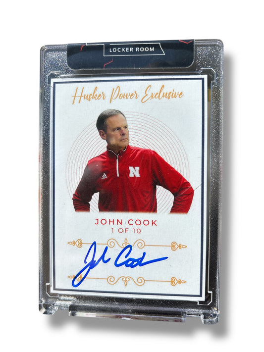 John Cook Nebraska Volleyball Signed Volleyball Card