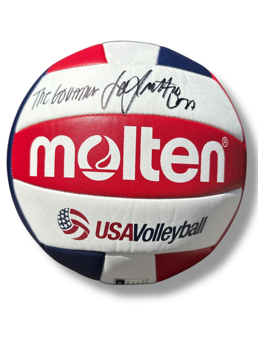 Jordan Larson Nebraska Cornhusker USA Signed Volleyball Certified The Governor