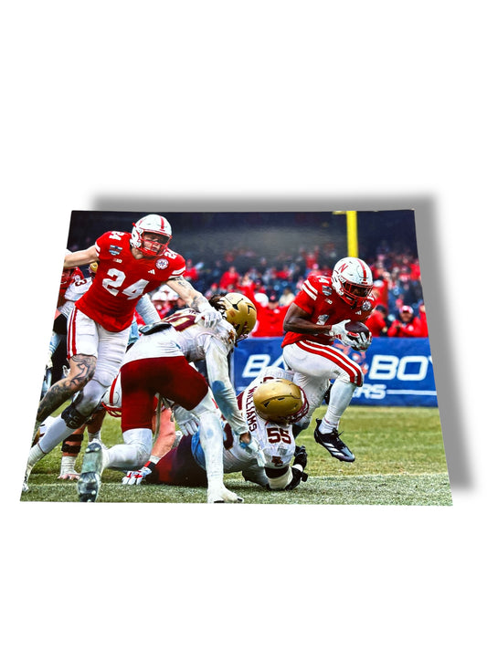 Rahmir Johnson #14 Nebraska Cornhusker Signed Husker Football 8x10
