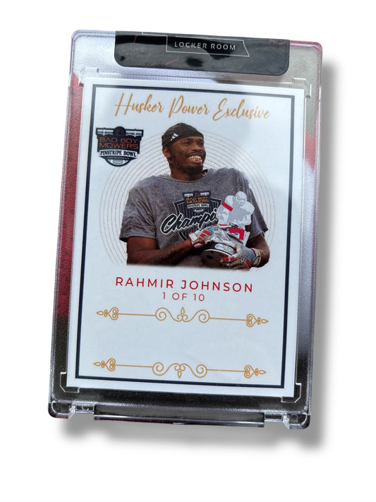 Rahmir Johnson #14 Nebraska Cornhusker Signed Husker Football