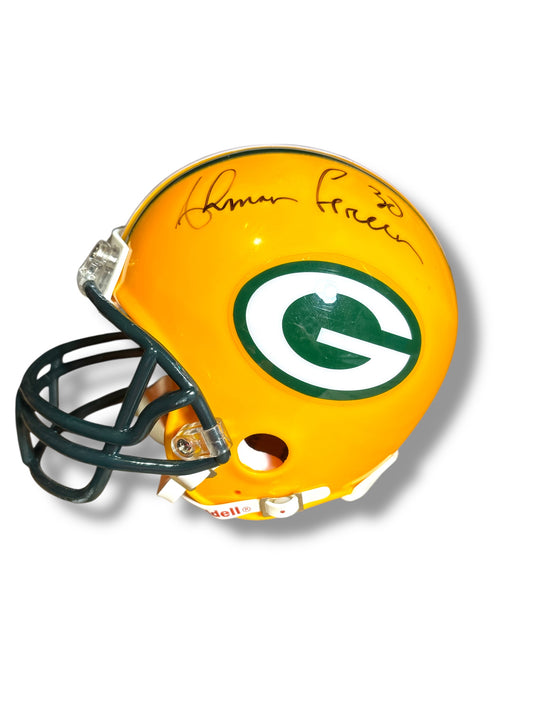 Ahman Green #30 Nebraska Green Bay Packers Mini Football Helmet Signed