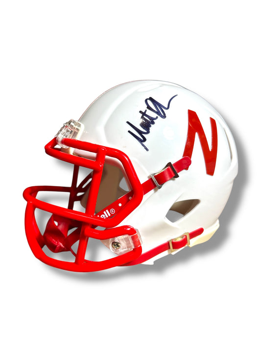Matt Rhule Signed Nebraska Cornhusker Football Mini Helmet
