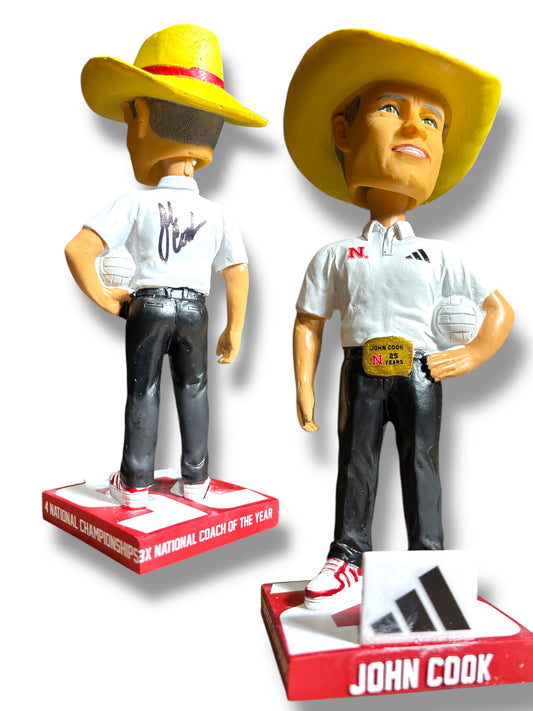 John Cook Nebraska Cornhuskers Volleyball Signed BobbleHead Retirement